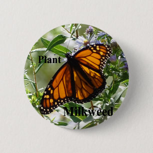 Plant Milkweed 6 Cm Round Badge