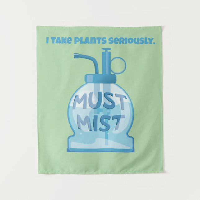 Plant mister misting pot plants tapestry (Front)