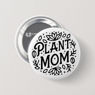 Plant mom boho celestial aesthetic 6 cm round badge