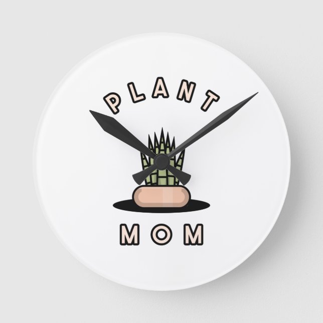 Plant Mom   Round Clock (Front)