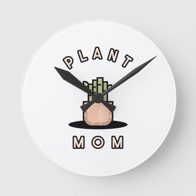 Plant Mom   Round Clock (Front)