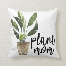 Plant Mom Throw Pillow