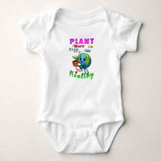 Plant More To Keep Me Healthy Baby Bodysuit