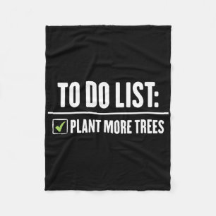 Plant More Trees Happy Arbor Day Fleece Blanket