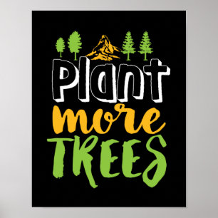 Plant More Trees Inspirational Earth Day Quote Poster