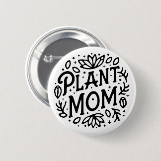 Plant mum boho celestial aesthetic 6 cm round badge
