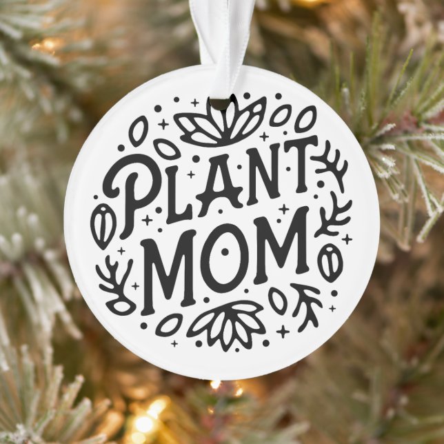 Plant mum boho retro aesthetic ornament (Tree)