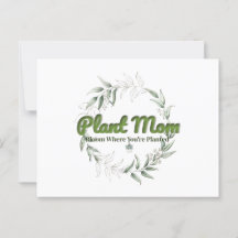 Plant Mum Botanical Thank You Postcard