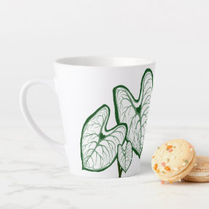 Plant Mum Caladium Heart Leaves Latte Mug