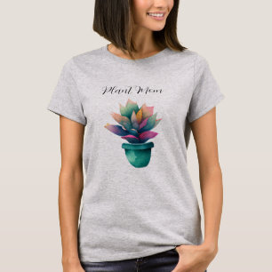 Plant Mum Colourful Watercolor Plant T-Shirt