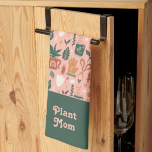 Plant Mum Cute Gardening Gift Tea Towel