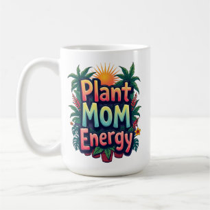 Plant Mum Energy – Retro Groovy 70’s Coffee Mug
