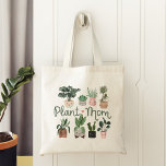 Plant Mum Fun & Cute Watercolor Potted Plants Tote Bag<br><div class="desc">Are you a girl who loves plants? Then you'll love our super cute and fun plant mum tote bag. Our design features our cute hand-drawn watercolor potted plants with cute faces on the plant pots. "Plant Mum" is designed in a fun hand-drawn font. Different potted plants are arranged around the...</div>