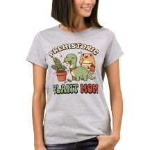 Plant Mum Funny Dinosaur Eating Houseplant T-Shirt