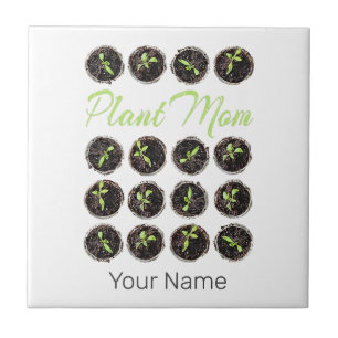 Plant Mum Garden Flower Hobby Gardener or Florist Ceramic Tile