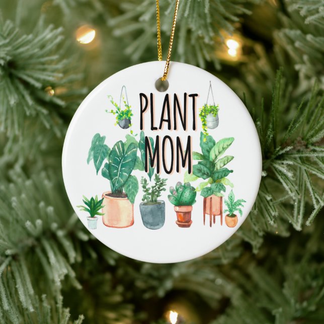 Plant Mum -Gardening, Planter Gift For Mum Ceramic Ornament (Tree)