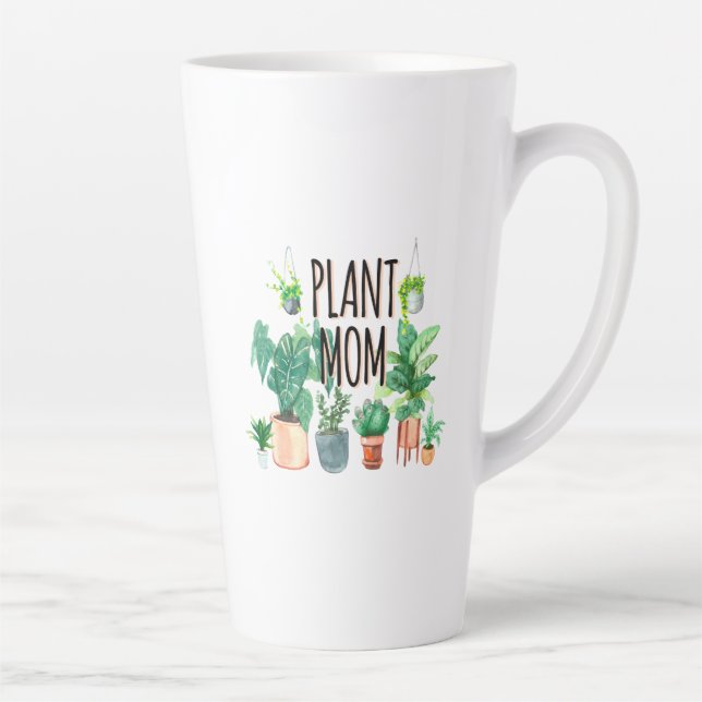 Plant Mum -Gardening, Planter Gift For Mum Latte Mug (Right)