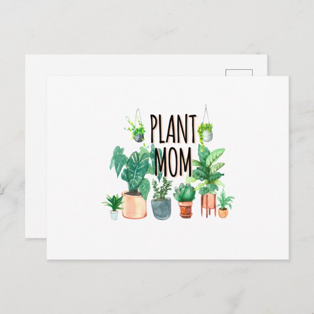 Plant Mum -Gardening, Planter Gift For Mum Postcard (Front/Back)