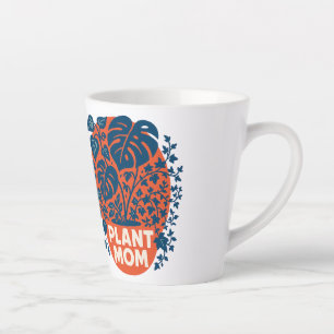 Plant Mum Houseplants Art Monstera Pothos Latte Mug