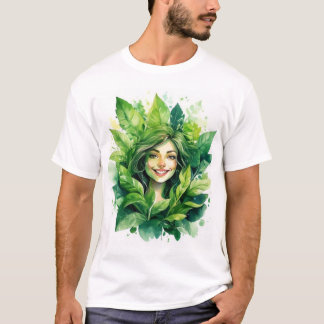 Plant Mum in Bloom Design - Funny Green Thumb Tee