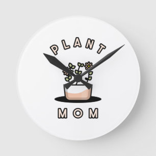Plant Mum   Round Clock