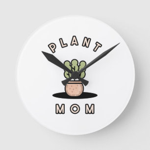 Plant Mum   Round Clock