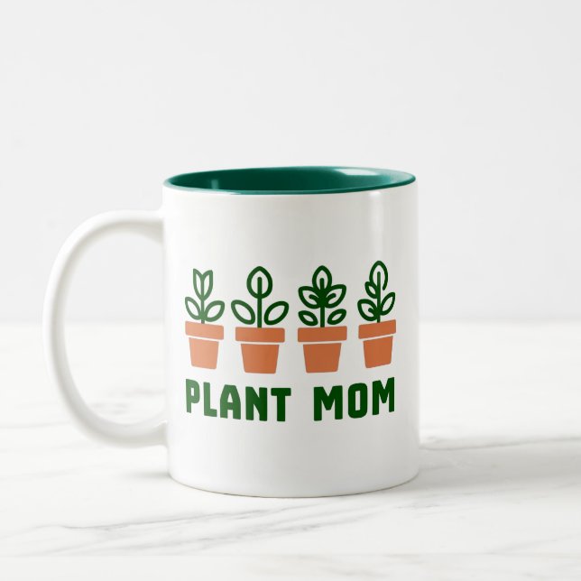 Plant Mum Two-Tone Coffee Mug (Left)
