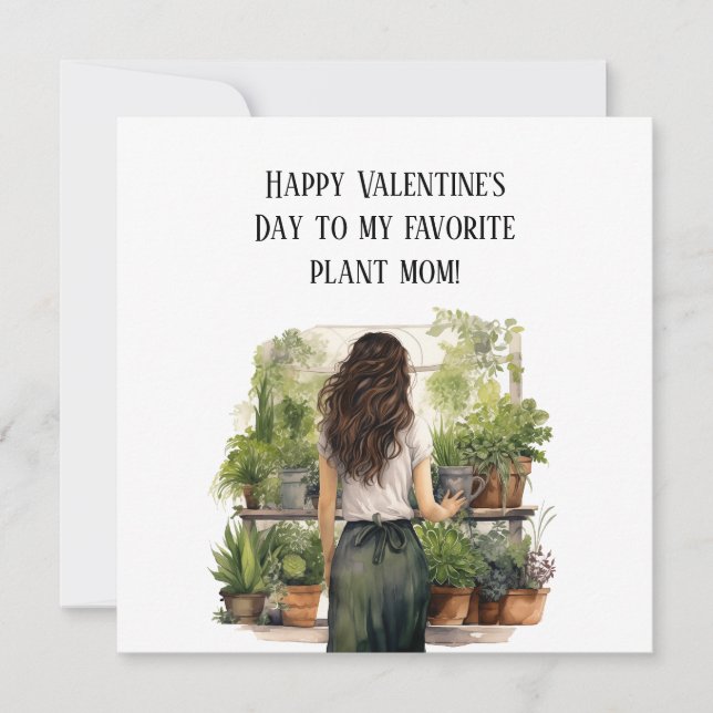Plant Mum Valentine's Day Holiday Card (Front)