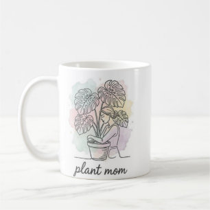 Plant Mum Watercolor Splash Aesthetic Mug