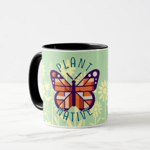 Plant Native Monarch Butterfly Yellow Flowers Mug
