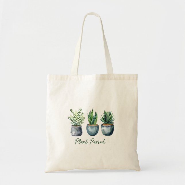 Plant Parent Tote Bag, Plant Mom Gifts (Front)