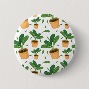 Plant pattern 6 cm round badge