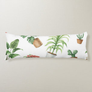 Plant pattern body cushion