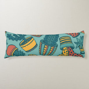 Plant pattern body cushion