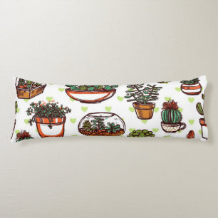 Plant pattern body cushion