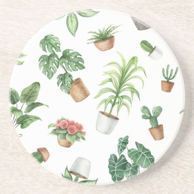 Plant pattern coaster (Front)