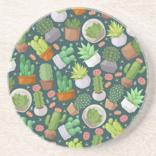 Plant pattern coaster (Front)