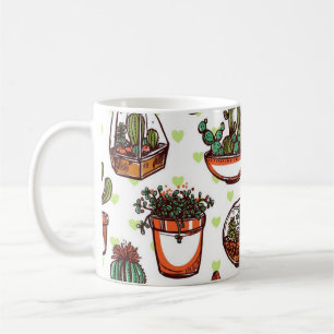 Plant pattern coffee mug