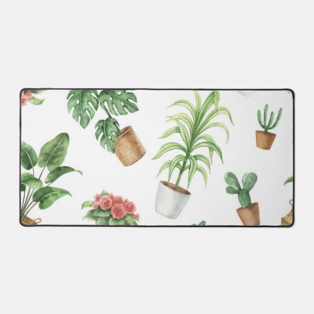 Plant pattern desk mat (Front)