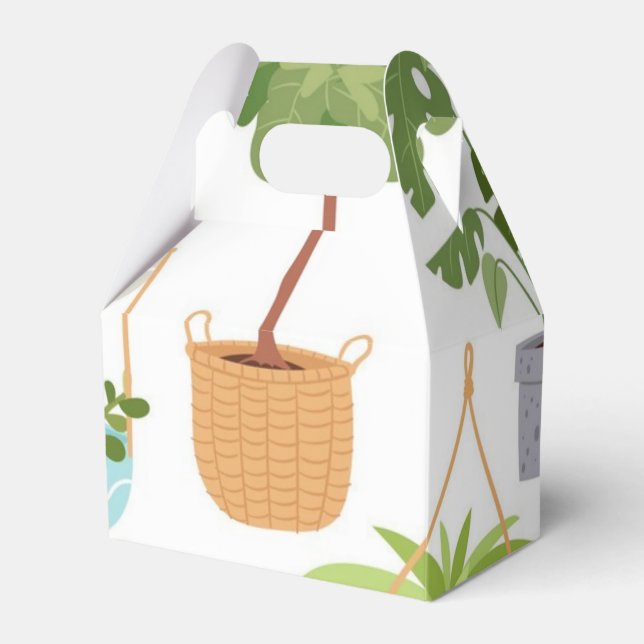 Plant pattern favour box (Front Side)