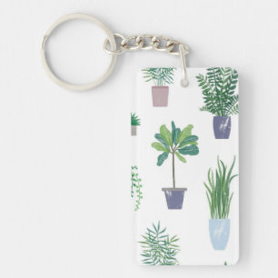 Plant pattern key ring