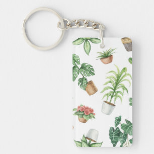 Plant pattern key ring