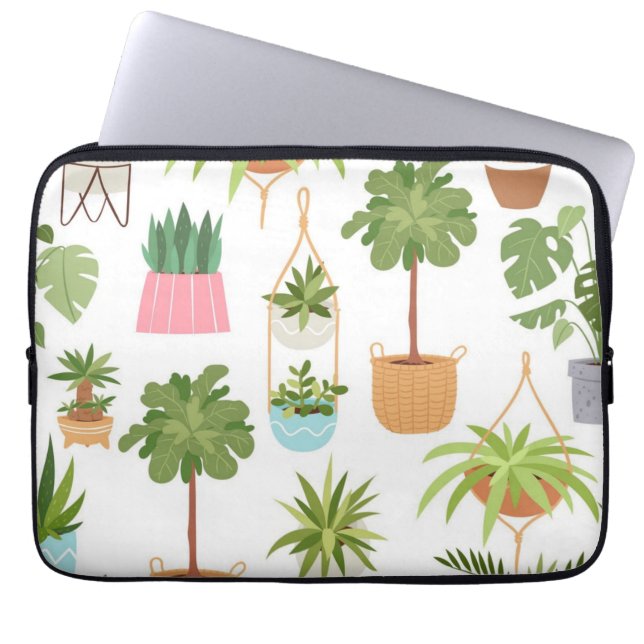 Plant pattern laptop sleeve (Front)