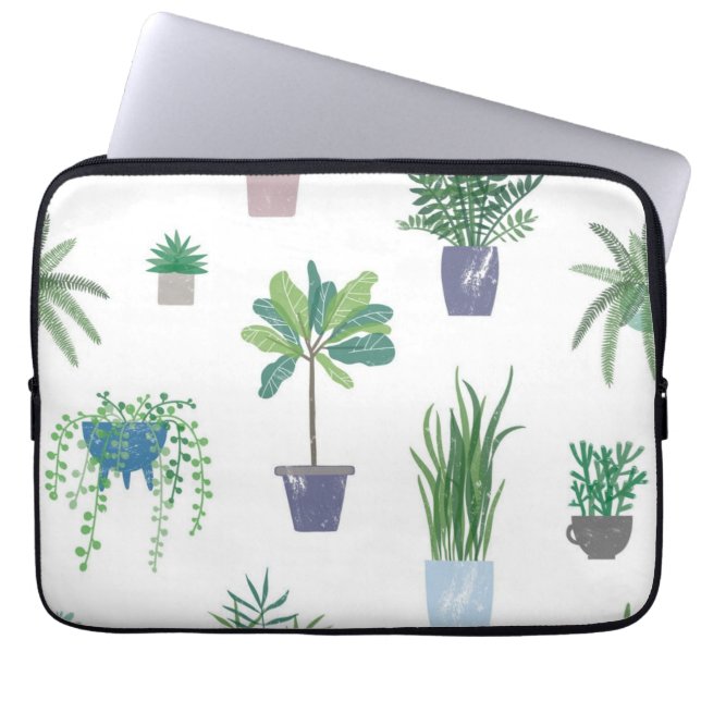 Plant pattern laptop sleeve (Front)