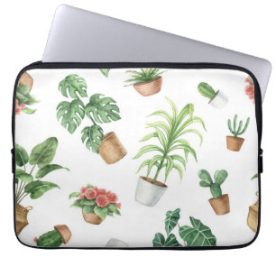 Plant pattern laptop sleeve