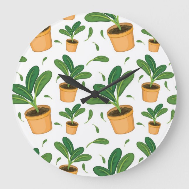 Plant pattern large clock (Front)