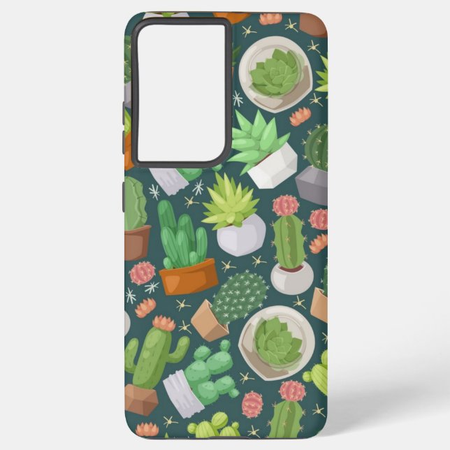Plant pattern samsung galaxy s21 ultra case (Back)