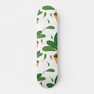 Plant pattern skateboard