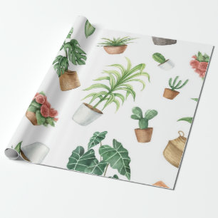 Plant pattern wrapping paper