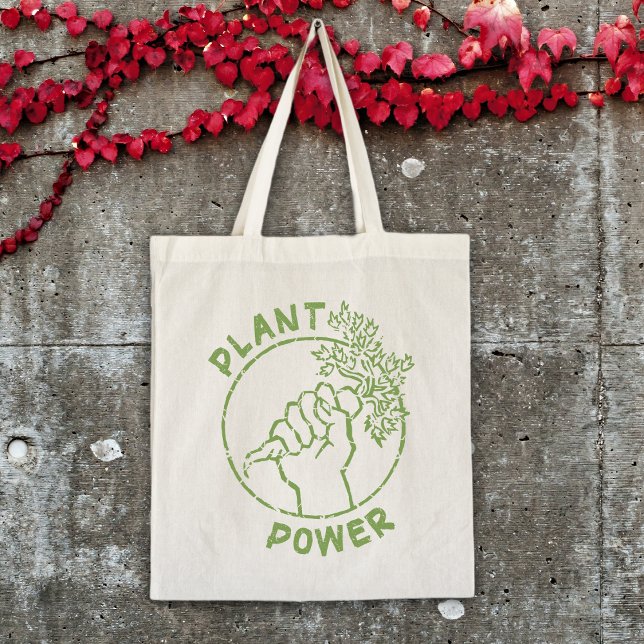 Plant Power (Vegan) Tote Bag (Creator Uploaded)